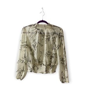 Sheer flower blouse